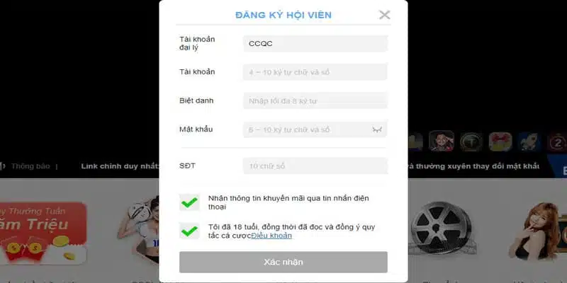 Người chơi có 1 tài khoản